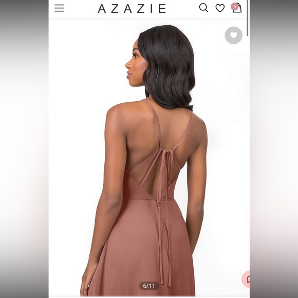 Azazie Blush/Mauve Wedding Guest/Prom/Formal/Bridesmaid Dress — Dry Cleaned! - Picture 7 of 9
